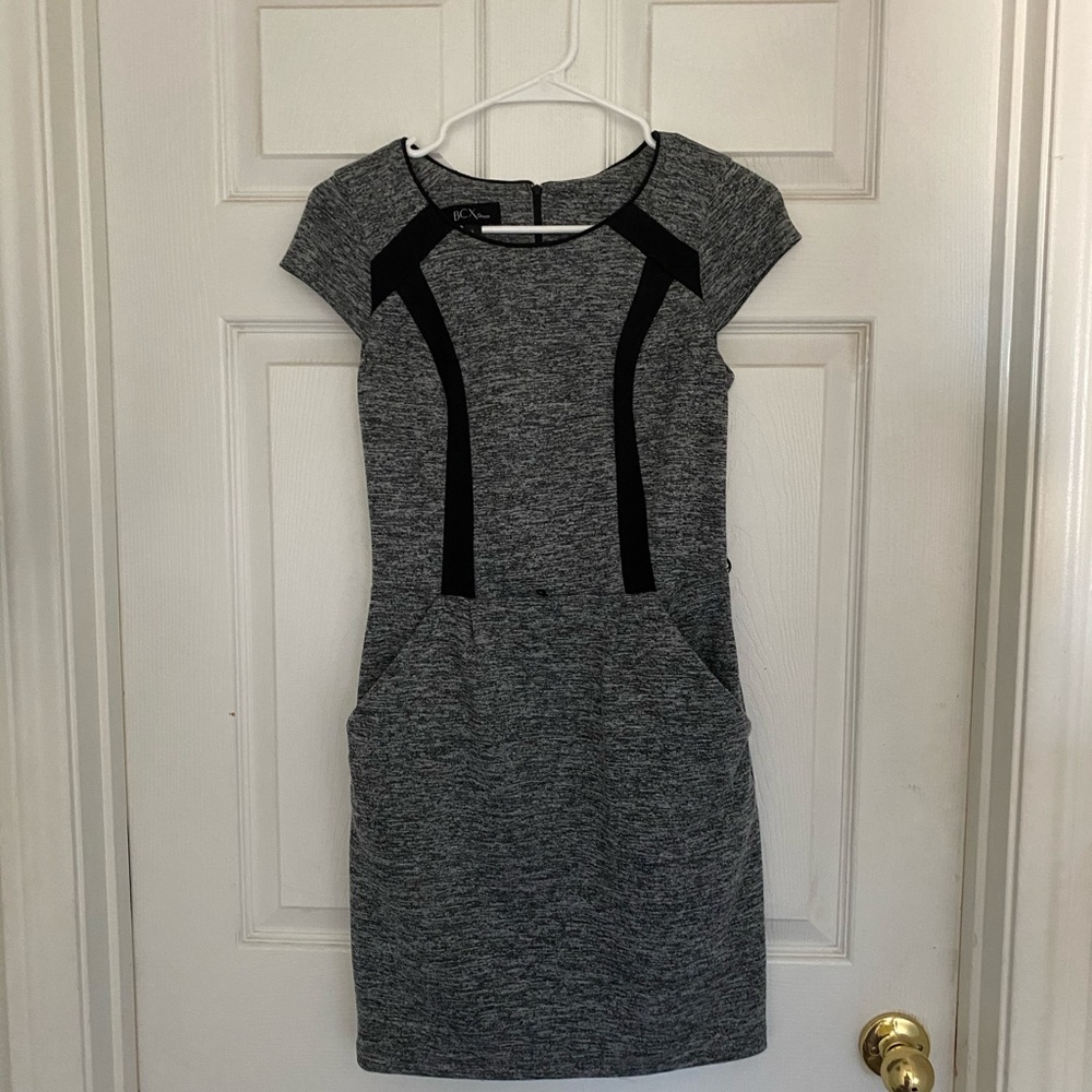 BCX Dress heather gray with pockets size 3